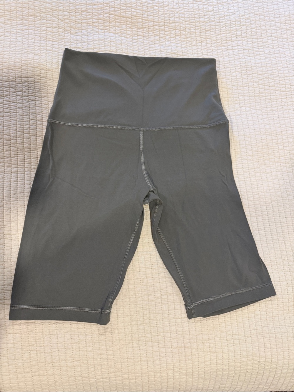 High-Waist Gray Women’s Bike Shorts